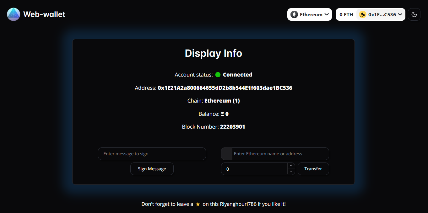 Web Wallet